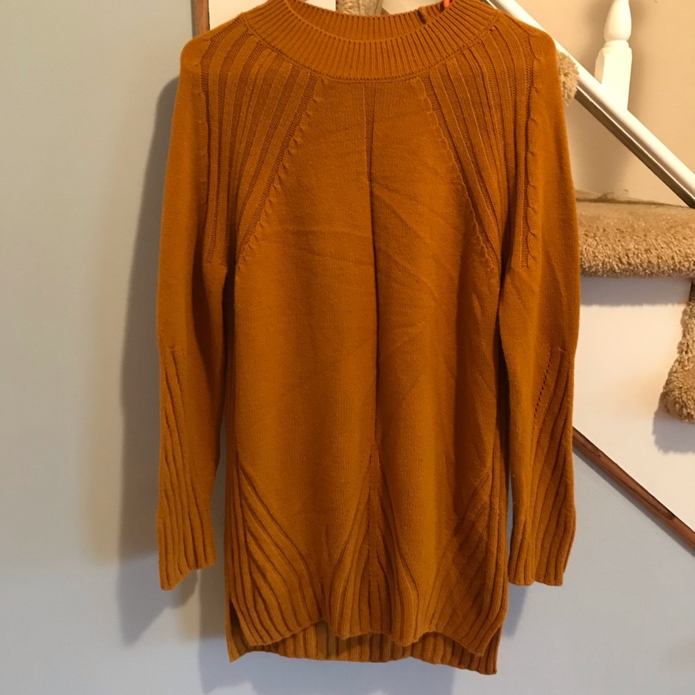 Topshop Mustard-colored Long Sweater